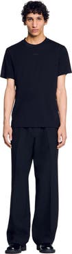 SANDRO Cotton T-shirt with logo