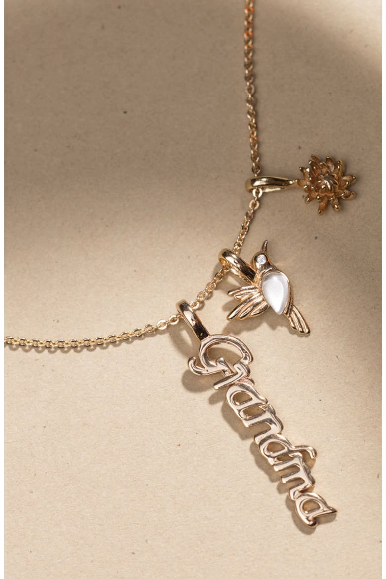 Grandma Charm Necklace, Alternate, color, Gold Vermeil