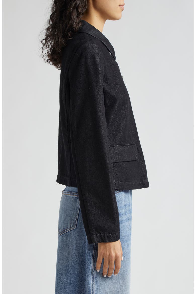 Denim Jacket, Alternate, color, SOLID BLACK