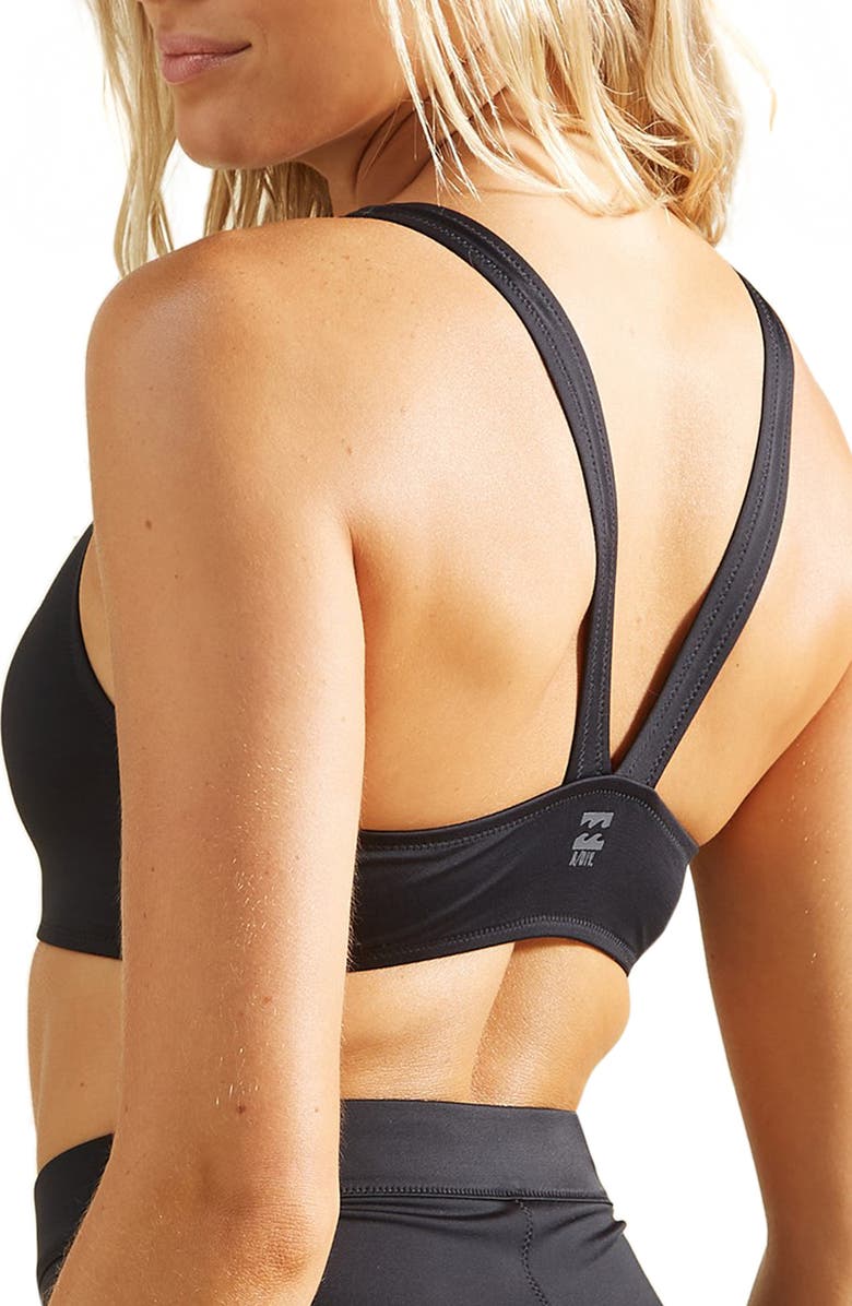 Billabong High Neck Floral Print Bikini Top, Alternate, color,