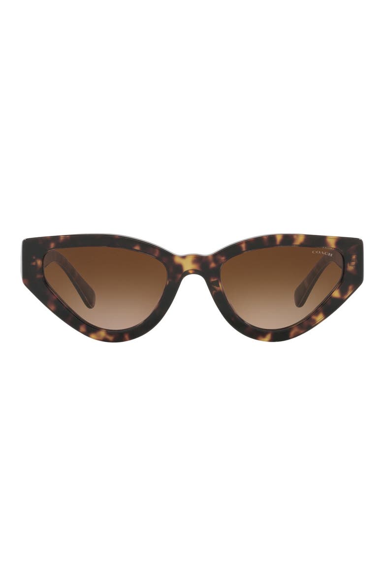 52mm Cat Eye Sunglasses, Main, color, DARK TORT