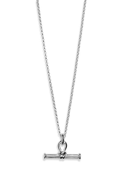 Ridge T-Bar Pendant Necklace