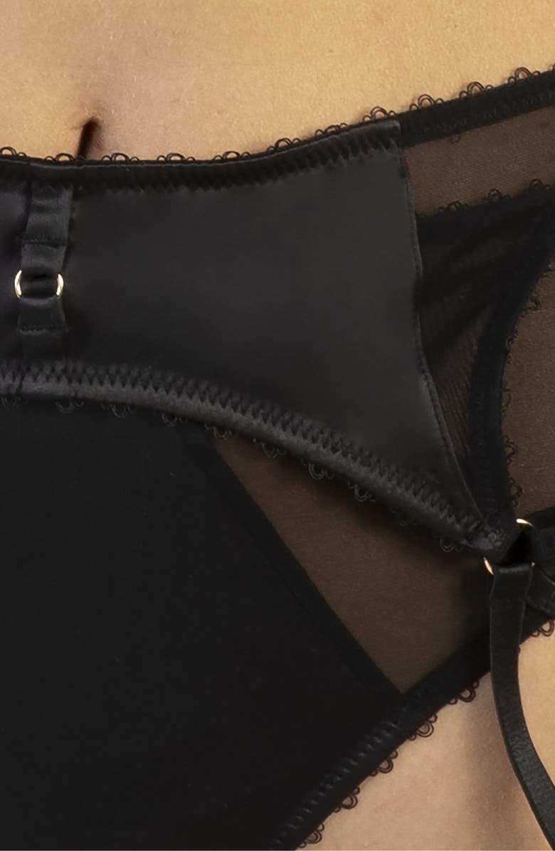 Playful Promises Noelle Satin Garter Belt, Alternate, color,