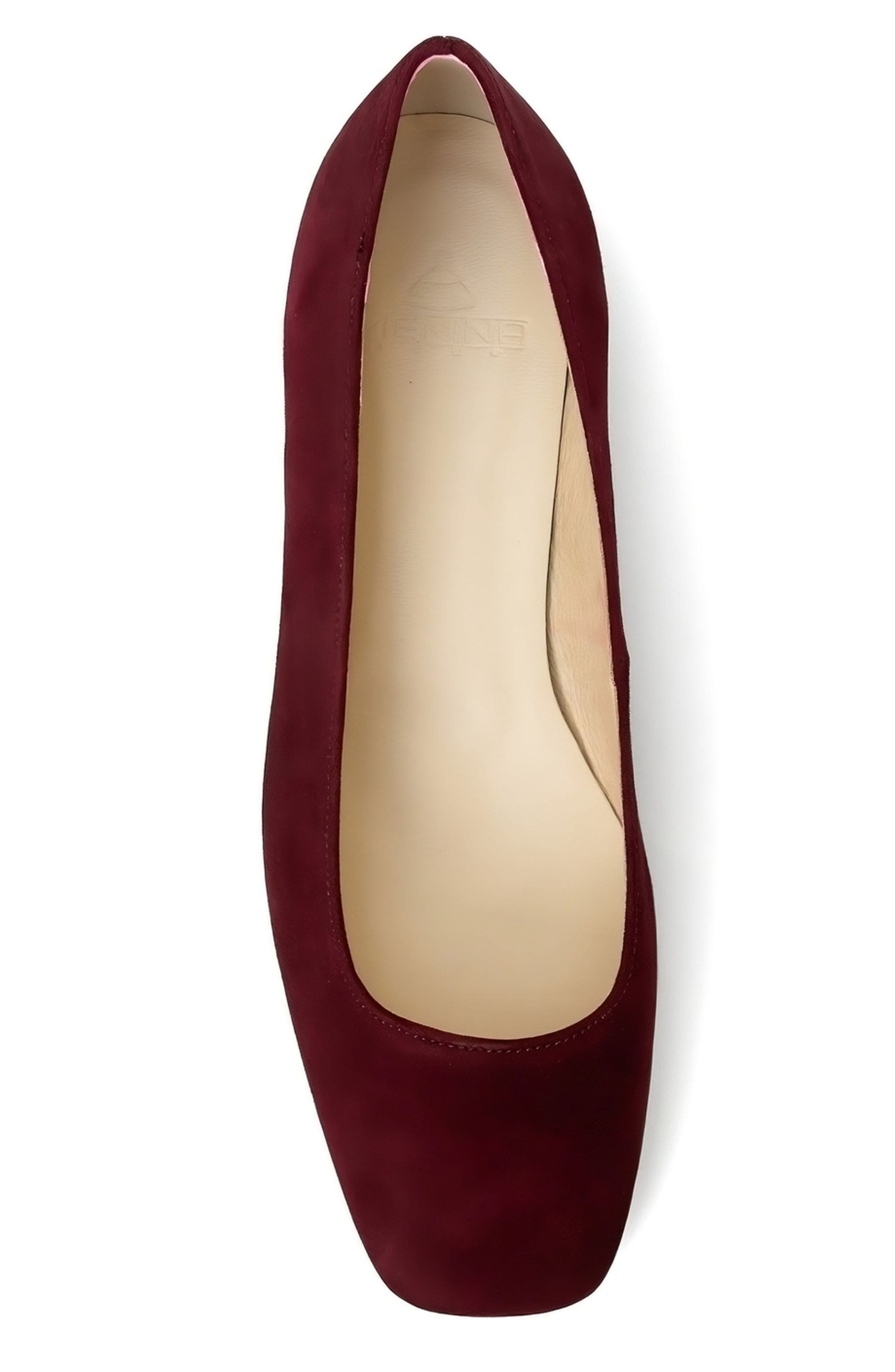 Leticia Leather Ballet Flat, Alternate, color, burgundy