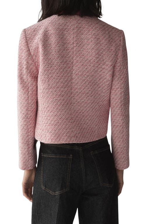 Mango Tweed Jacket In Pink