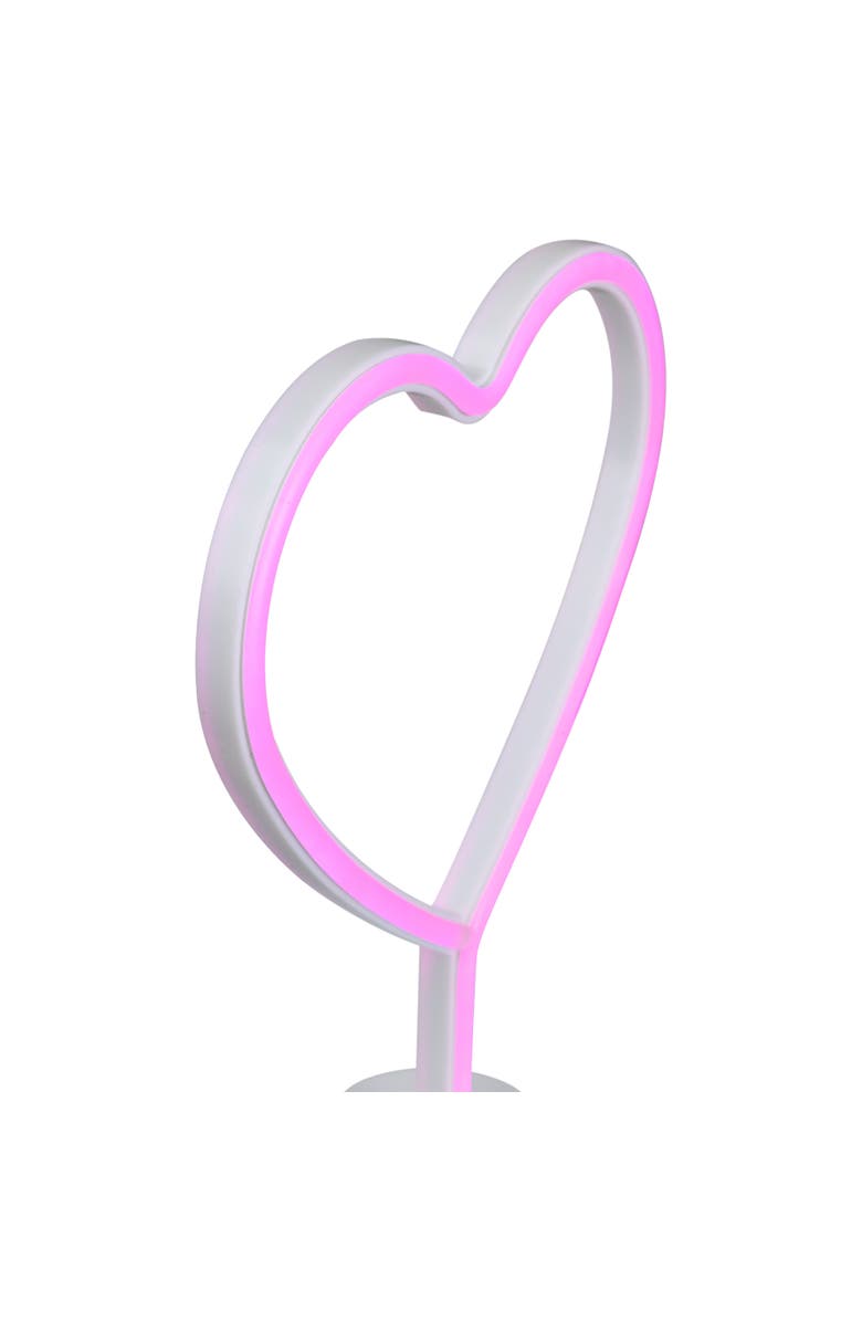 Northlight LED Heart Neon Table Light- 11.5" - Pink, Alternate, color, Pink
