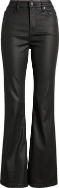 HIDDEN JEANS Coated High Waist Flare Jeans