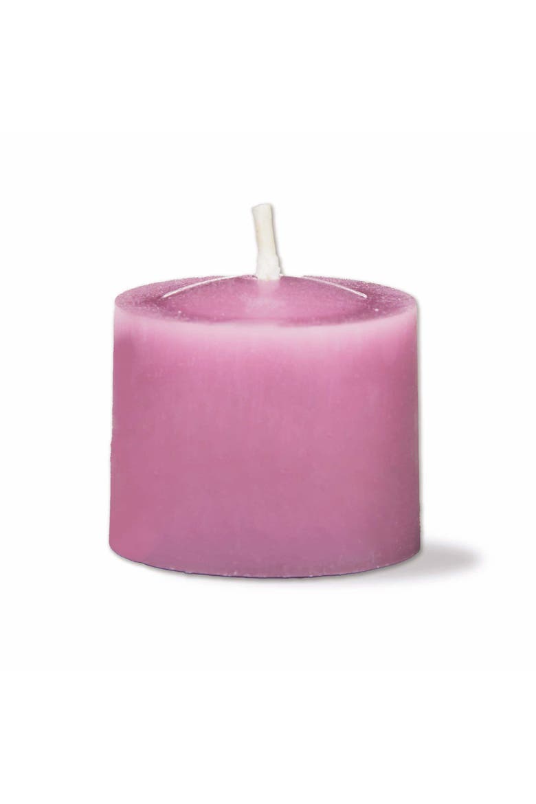 Lilac Votive Candles Set of 12 Smokeless Paraffin Wax, Alternate, color, Purple