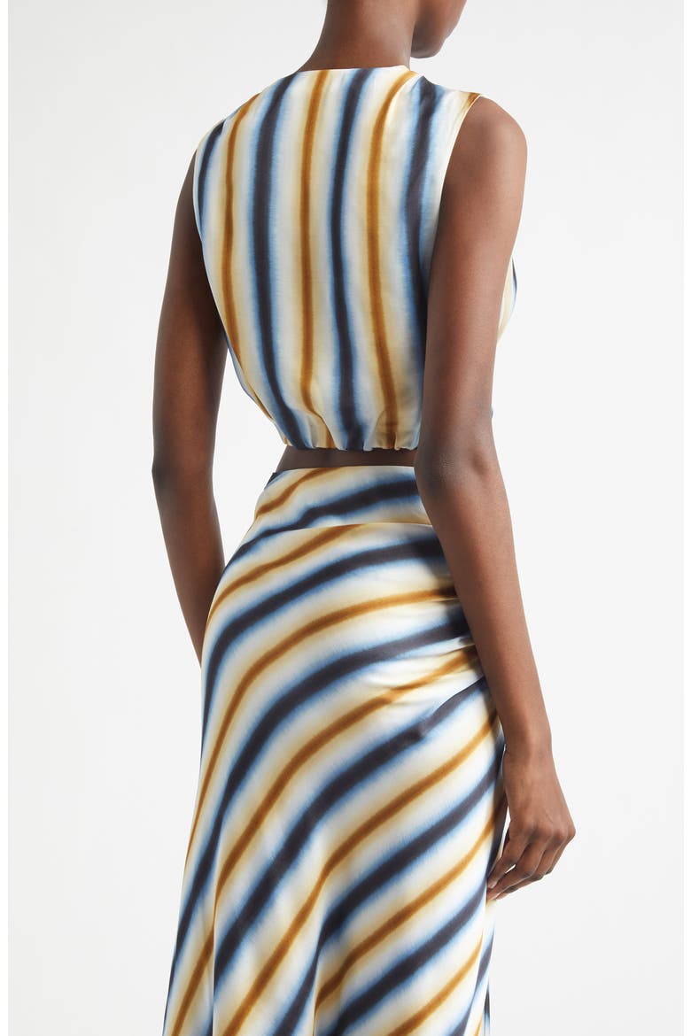 Brooklyn Stripe Crop Top, Alternate, color, TAHOE BLUE/ MILK CHOCOLATE