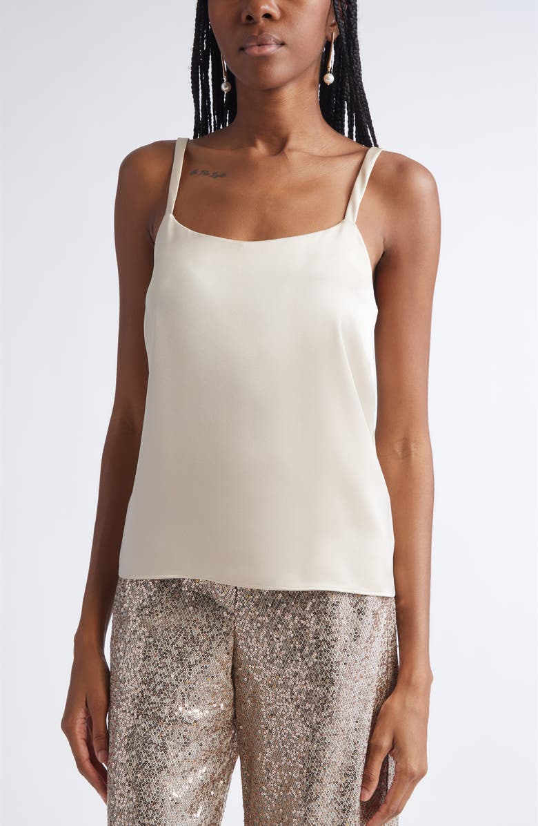 ST. JOHN Liquid Satin Camisole, Alternate, color, Latte