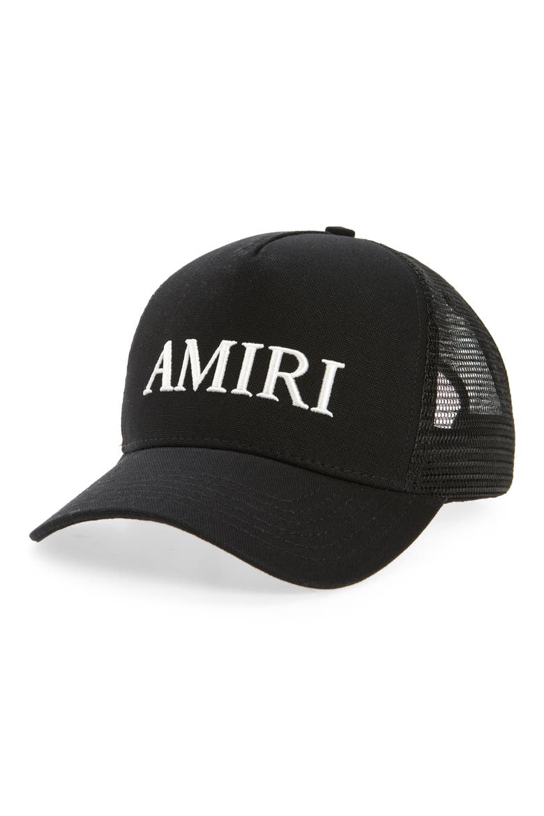 Core Logo Trucker Hat, Main, color, BLACK
