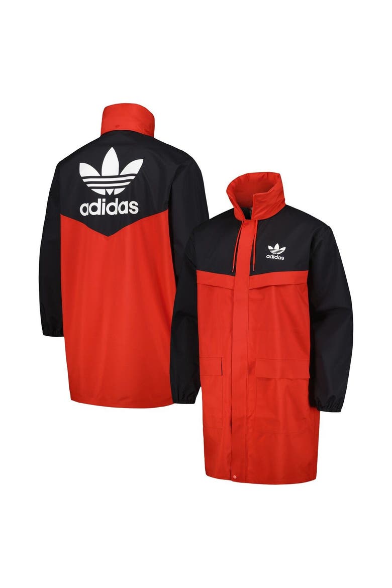 Men's adidas Originals Red/Black Manchester United Hoodie Full-Zip Bench Jacket, Main, color, Red
