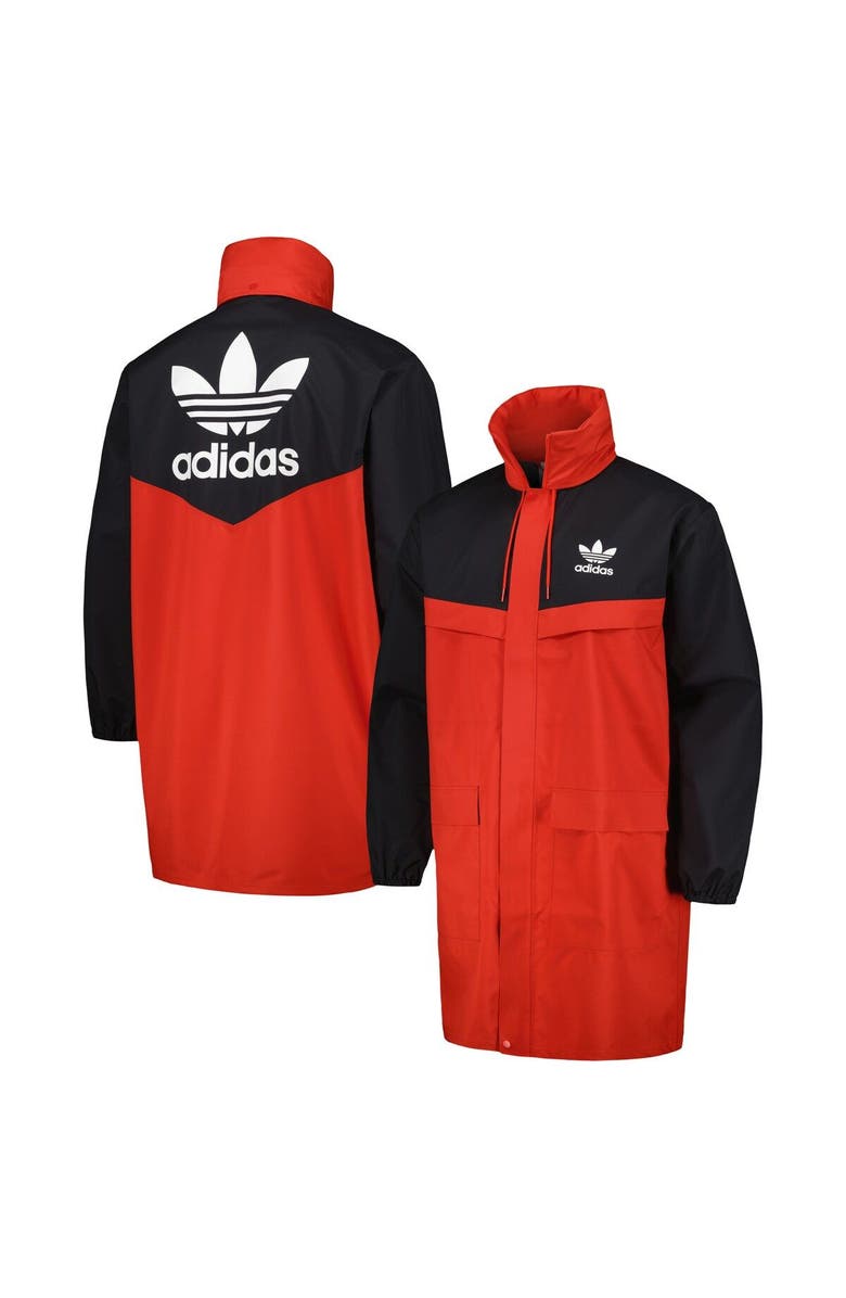 adidas Originals Men's adidas Originals Red/Black Manchester United Hoodie Full-Zip Bench Jacket, Main, color, Red