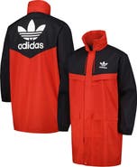 adidas Originals Men's adidas Originals Red/Black Manchester United Hoodie Full-Zip Bench Jacket