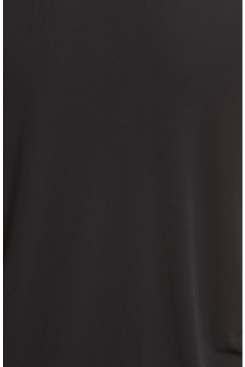 'Vienna' Crepe Drape Neck Top, Alternate, color, BLACK