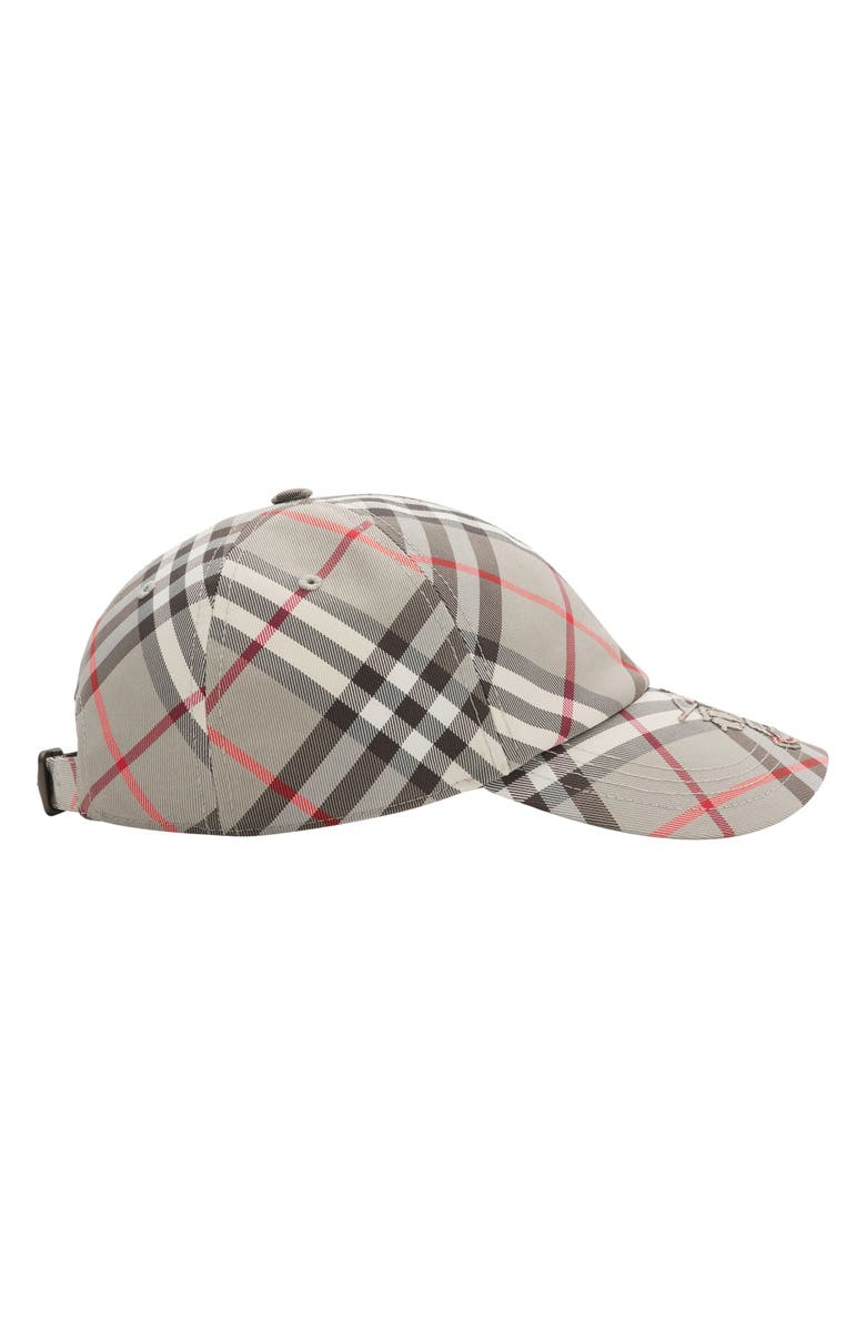 Burberry EKD Embroidered Bias Check Adjustable Baseball Cap, Alternate, color, Mauve Grey Ip Check