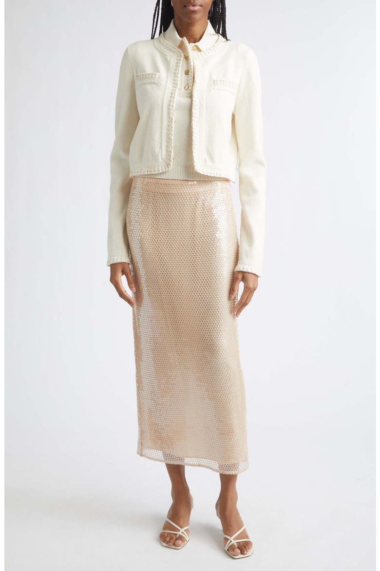 Leilani Sequin Knit Maxi Skirt, Alternate, color, SAND DUNE