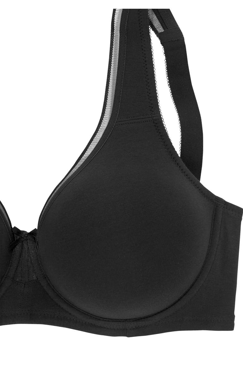 2 Pk Minimizer Underwire T-Shirt Bras, Alternate, color, Black & White