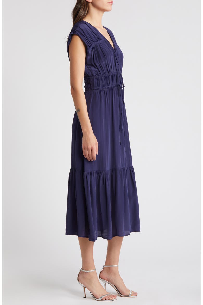 Aletta Tie Waist Midi Dress, Alternate, color, ADMIRAL BLUE