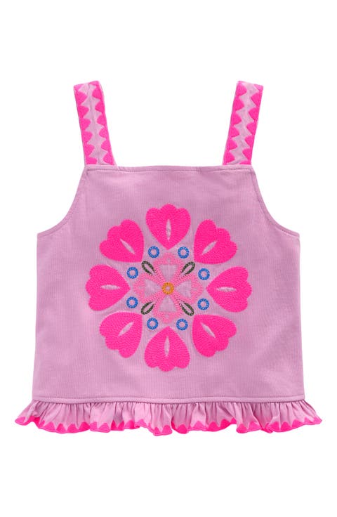 Kids' Embroidered Ruffle Tank (Toddler, Little Kid & Big Kid)