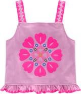 Mini Boden Kids' Embroidered Ruffle Tank