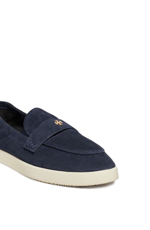 Tory Burch Sporty Suede Slip-on Loafers In Navy