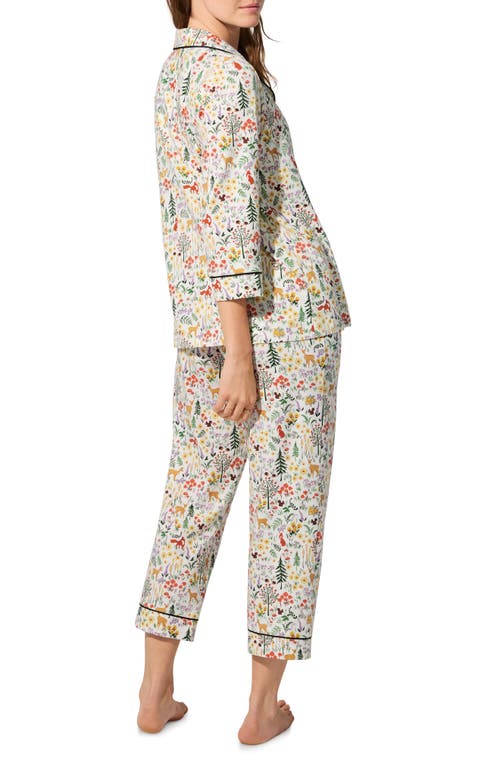 Bedhead Pajamas Print Long Sleeve Stretch Organic Cotton Jersey Crop Pajamas In Pattern