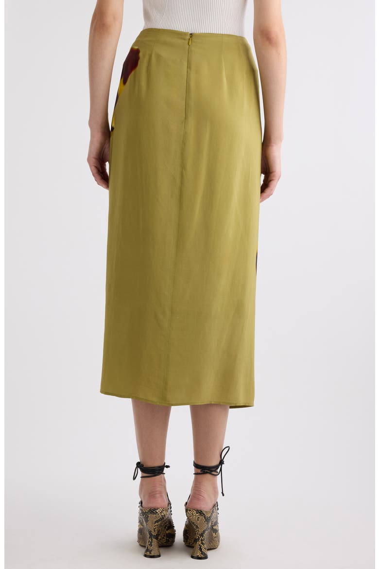 Sampa Leopard Orchid Print Faux Wrap Skirt, Alternate, color, OCRA