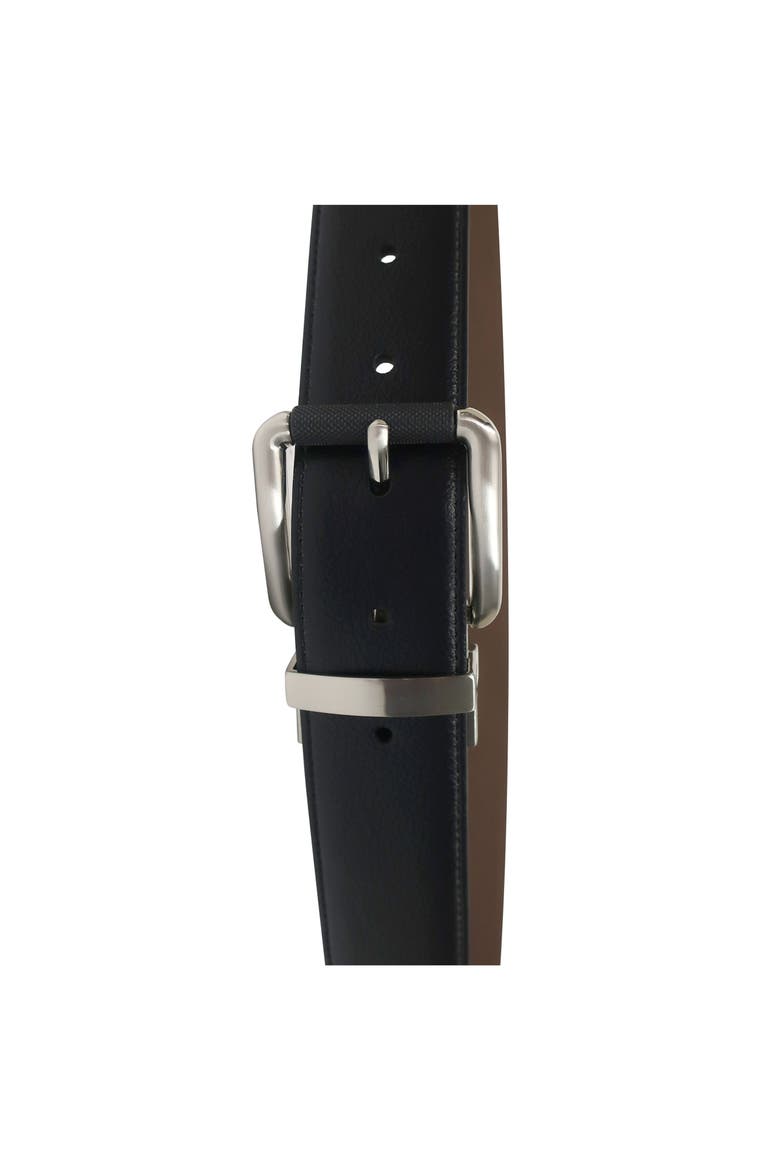 Mens Reversible Leather Belt, Alternate, color, Black