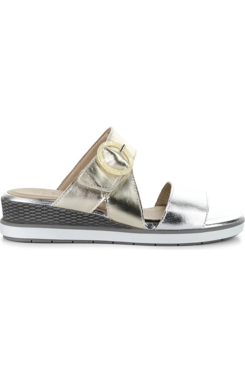 Bos. & Co. Asha Wedge Sandal, Alternate, color, Silver/ Champagne