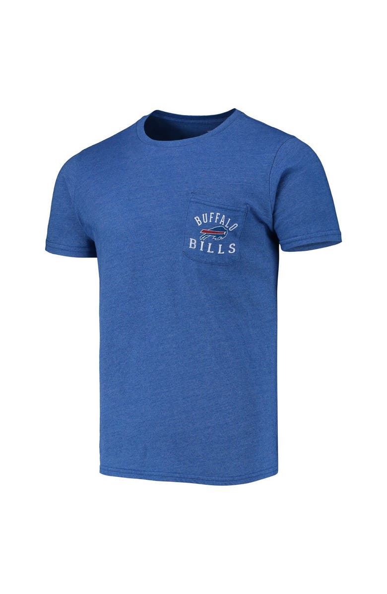FANATICS Men's Fanatics Branded Heathered Royal Buffalo Bills Field Goal Pocket Tri-Blend T-Shirt, Alternate, color, Heather Royal