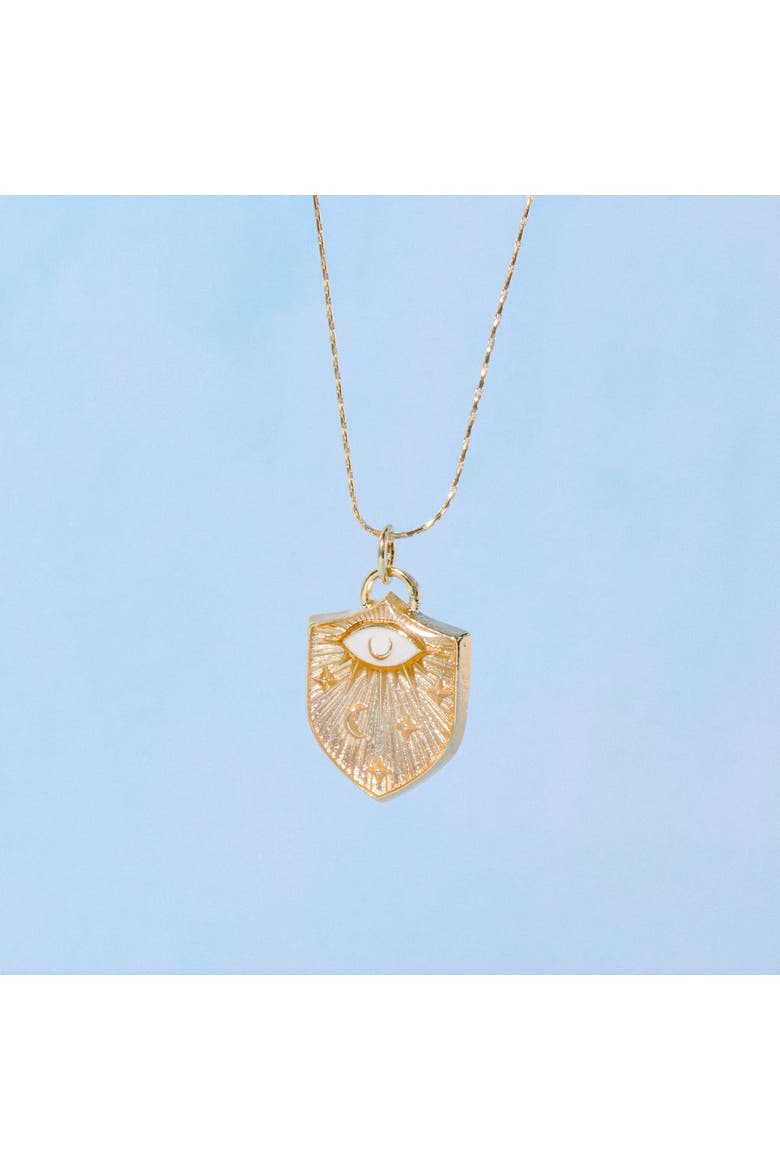 Protective Eye Expandable Necklace, Alternate, color, Gold