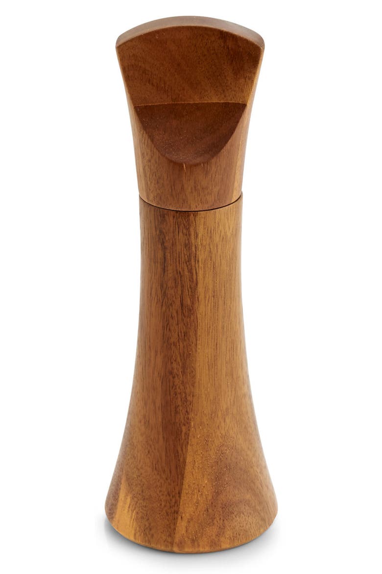Contour Acacia Wood Pepper Mill, Main, color, BROWN