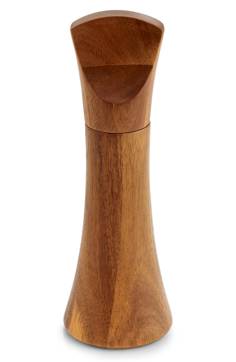 Nambé Contour Acacia Wood Pepper Mill, Main, color, Brown