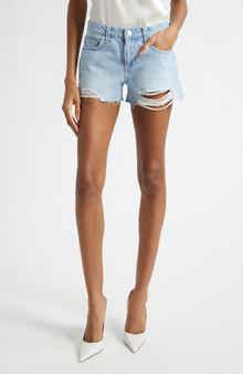 Teya Low Rise Cutoff Denim Shorts