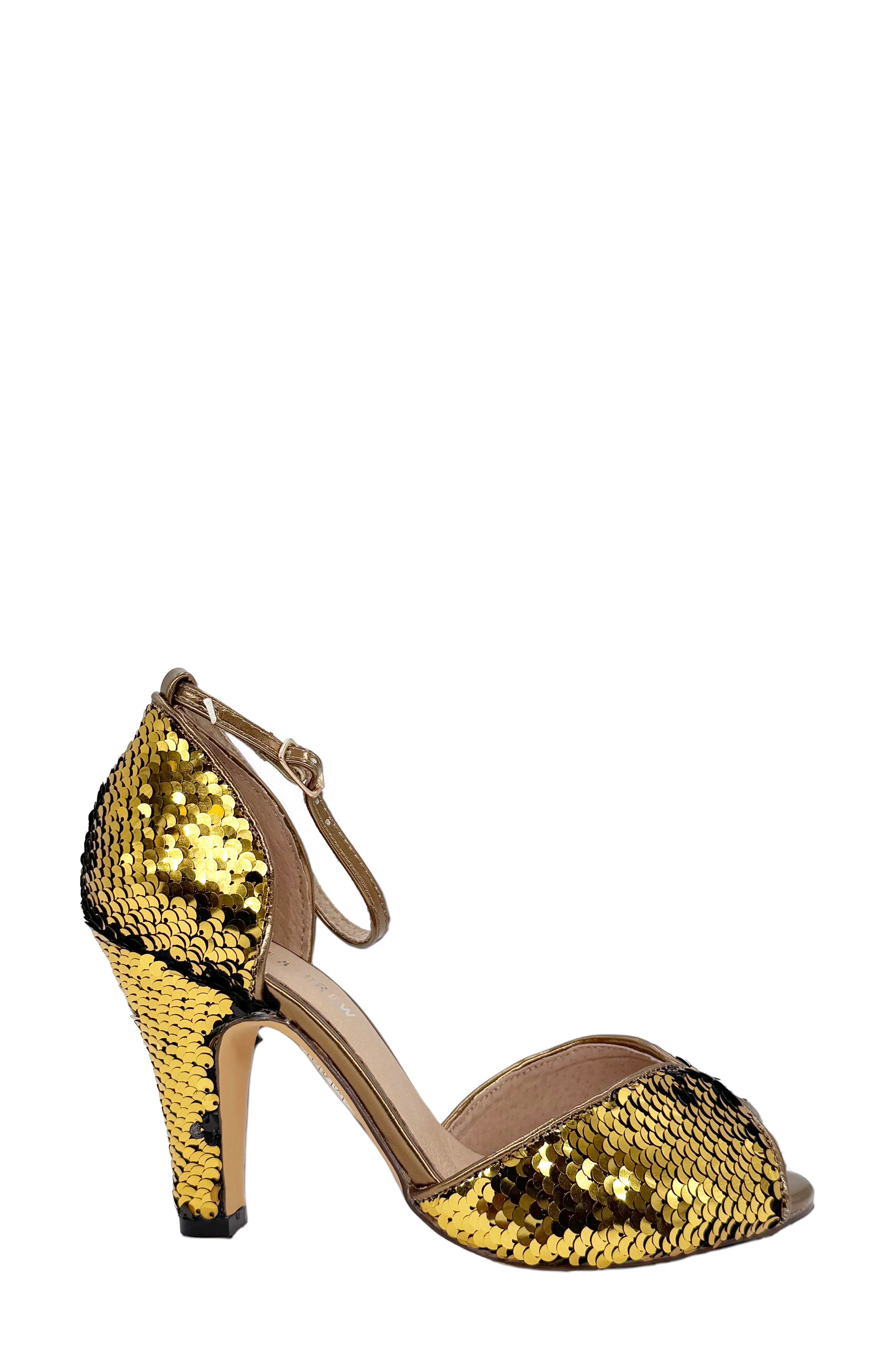 Lola Metallic Ankle Strap Sandal, Alternate, color, GOLD