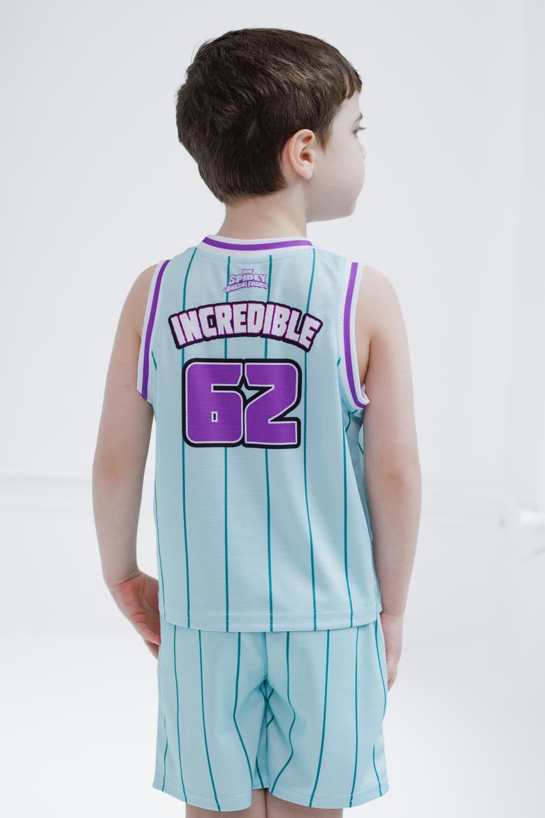 Spidey and His Amazing Friends Athletic Mesh Tank Top and Shorts Set, Alternate, color, Hulk Light Blue
