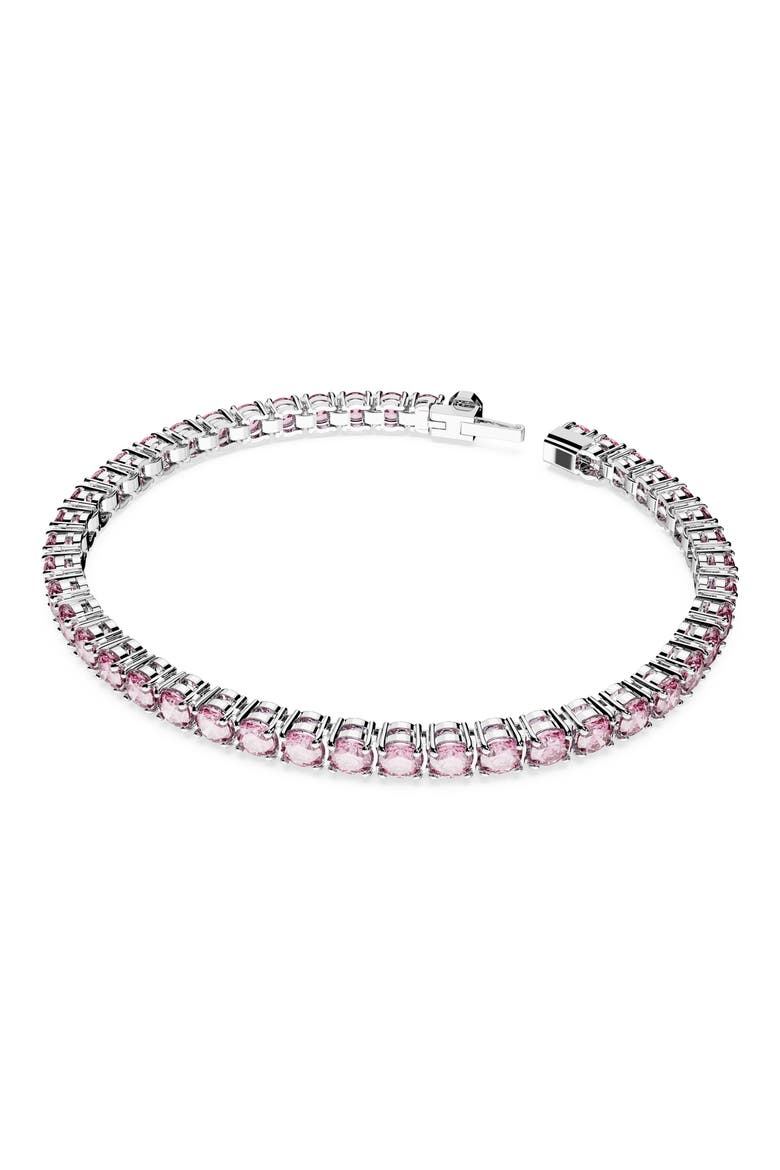 Matrix Crystal Tennis Bracelet, Alternate, color, PINK