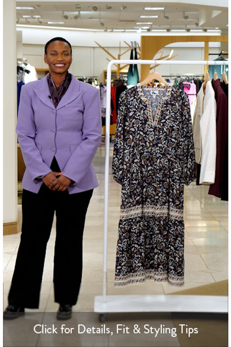 Long Sleeve Floral Print Shift Dress video