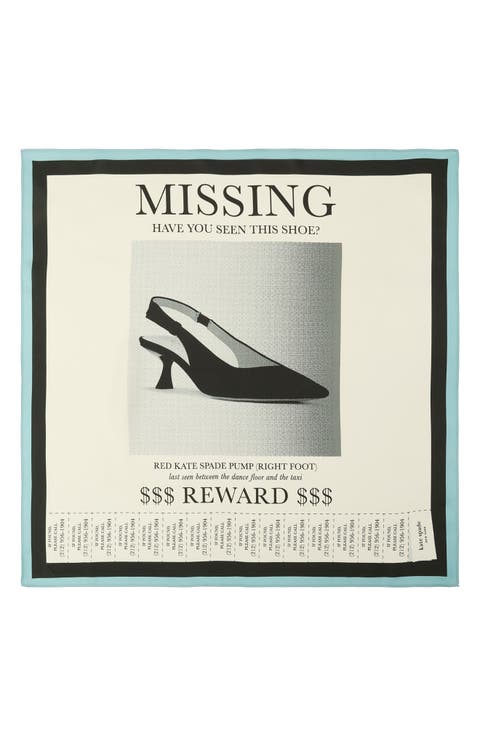 missing shoe square silk bandana