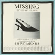 Kate Spade New York missing shoe square silk bandana