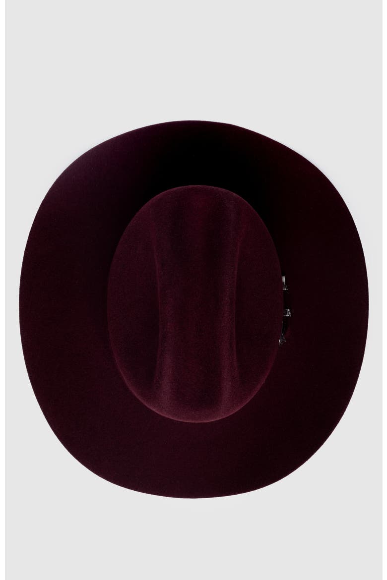Bourbon Cowboy Hat, Alternate, color, Burgundy