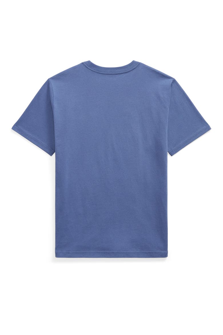 Kids' Solid Cotton Pocket T-Shirt, Alternate, color, BLUE HEAVEN