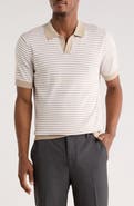 14th & Union Short Sleeve Johnny Collar Knit Top
