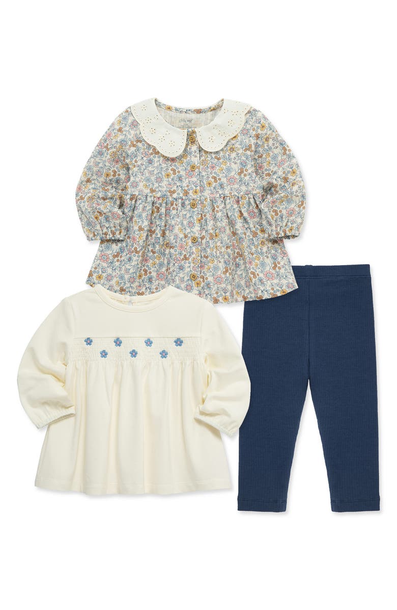 Little Me Floral Mix & Match Tops & Leggings Set, Alternate, color, Pink Multi