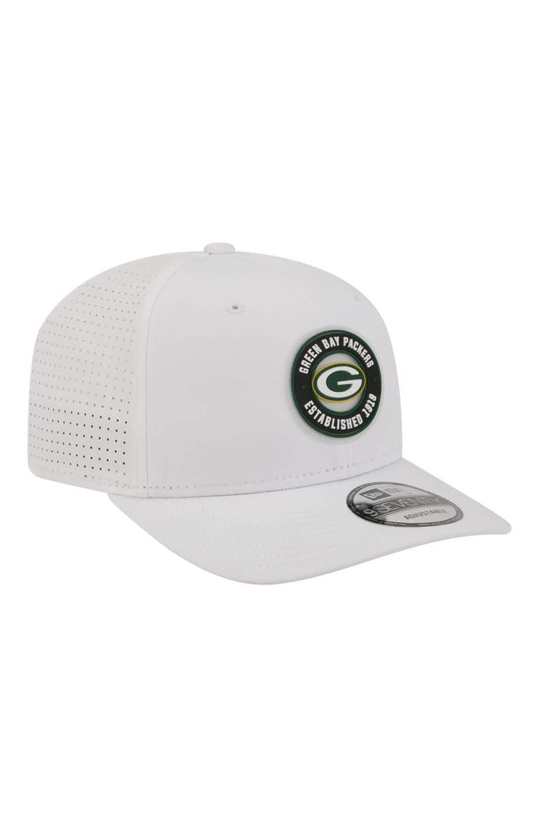 New Era Men's New Era White Green Bay Packers COOLERA 9SEVENTY Adjustable Hat, Alternate, color, White