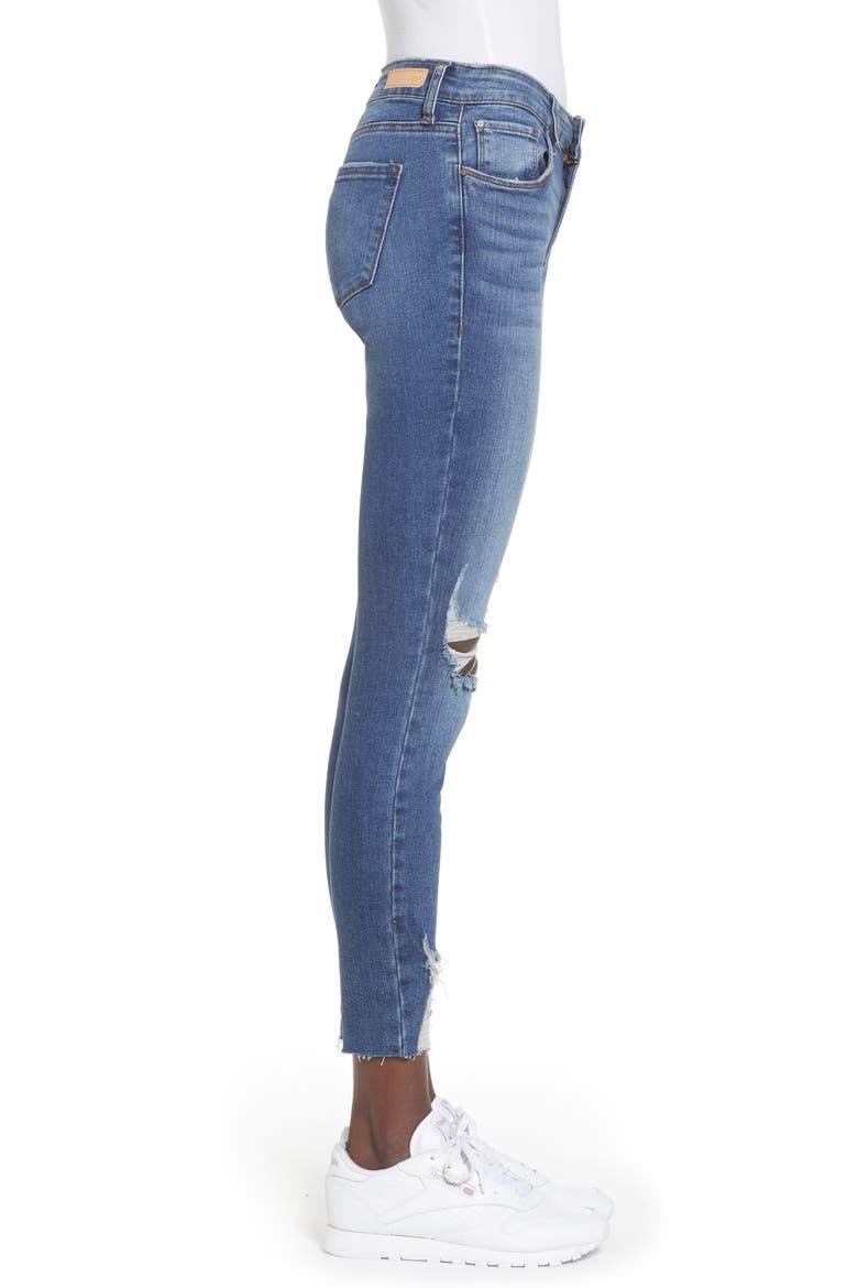 Ripped Skinny Jeans, Alternate, color, DARK VINTAGE WASH