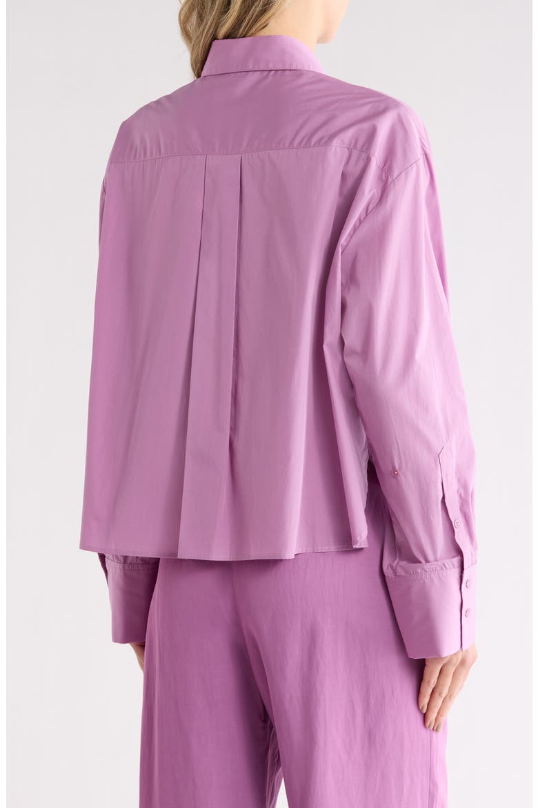 J.D. Cotton Button-Down Shirt, Alternate, color, LILAC