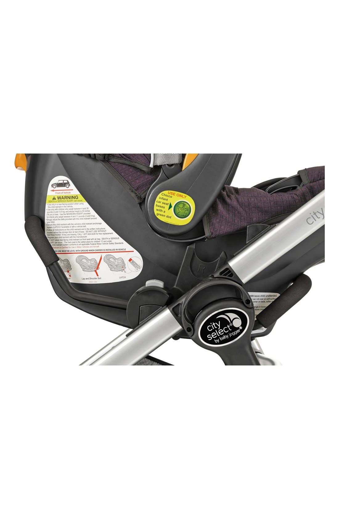 Baby Jogger Single City Select®/City Premier® Stroller to Chicco KeyFit 30 & Peg-Perego Primo Viaggio Car Seat Adapter in Black 