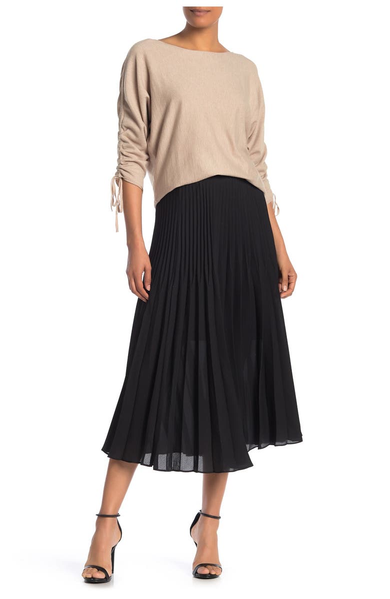 MAX STUDIO Pleated Midi Skirt, Main, color,